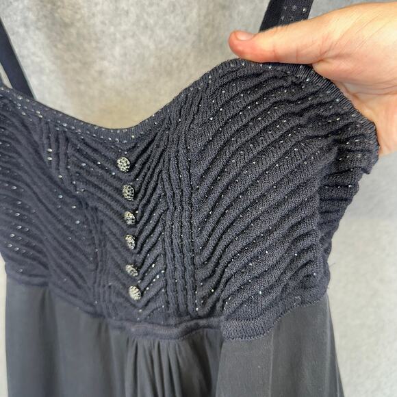 St. John Evening Dress Size 4 Black Sparkle Dark Whimsigoth Fairy Embellished - Picture 3 of 10